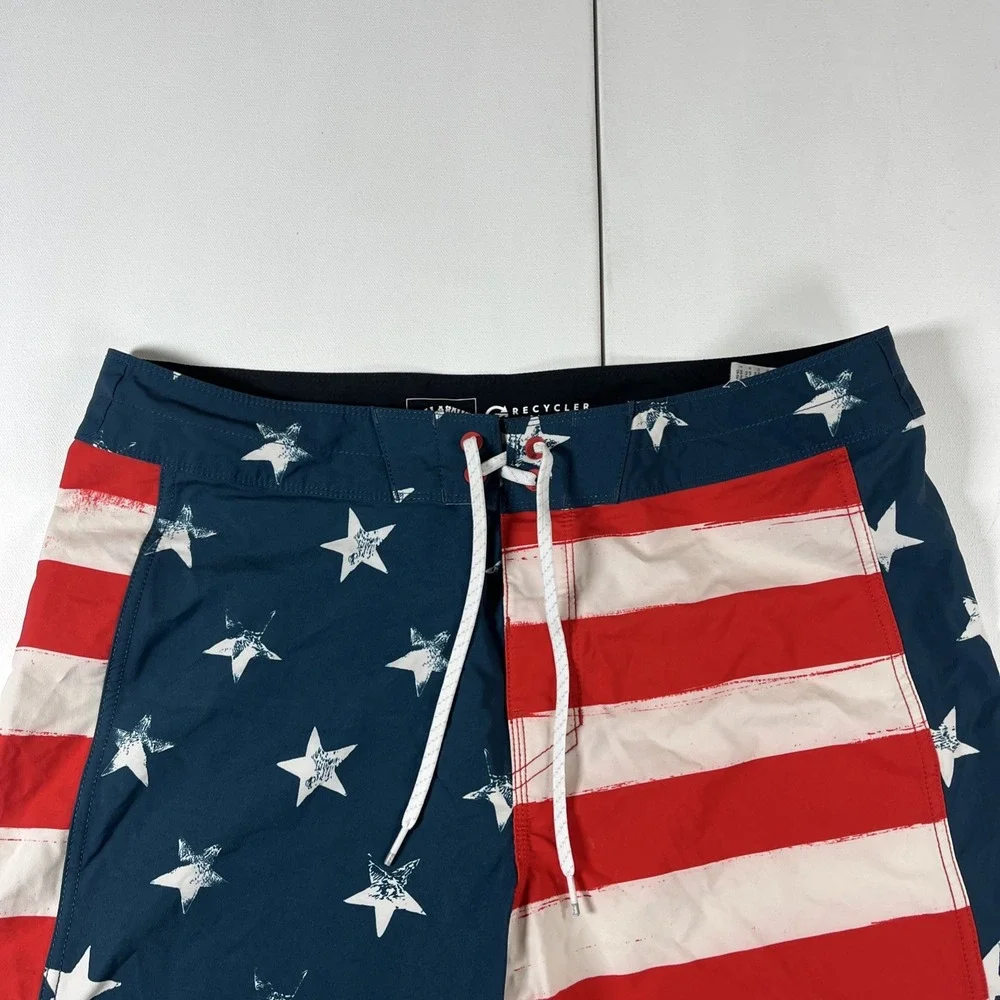 Billabong Dbah Pro Board Shorts American Flag Surf Free Or Die Men's 34